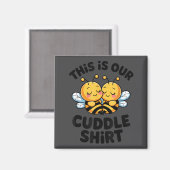 Cute Bee Couple Cuddle Funny Romantic  Magnet (Vorderseite/Rückseite)