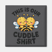 Cute Bee Couple Cuddle Funny Romantic  Magnet (Vorne)