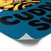 Cute Bee Couple Cuddle Funny Romantic Poster (Ecke)