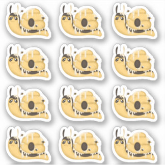 Cute Bee Hive and Honey Snail Stickers Aufkleber
