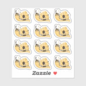 Cute Bee Hive and Honey Snail Stickers Aufkleber (Blatt)