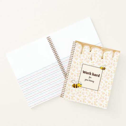 Cute bee honeycomb Notebook Notizblock (Innenseite)