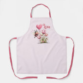 Cute Bee Love Heart Balloon Spring Flowers Schürze (Vorderseite)