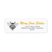 Cute Bee Return Address Label | Personalized  (Vorne)
