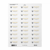 Cute Bee Return Address Label | Personalized  (Vorne)