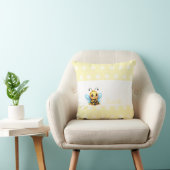 Cute Bee with Yellow Poka Dots-Customizable Kissen (Stuhl )