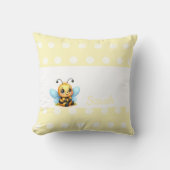 Cute Bee with Yellow Poka Dots-Customizable Kissen (Vorderseite)