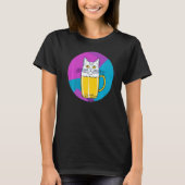 Cute Beer Cat Part Cat and Part Beer glass T-Shirt (Vorderseite)