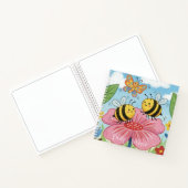 Cute Bees & Butterfly Kids Sketchbook Notizblock (Innenseite)