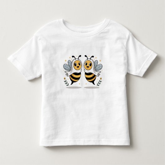 Cute Bees Illustration for Kids Kleinkind T-shirt (Vorderseite)