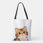 Cute Bengal Cat Tote Bag Tasche (Rückseite)