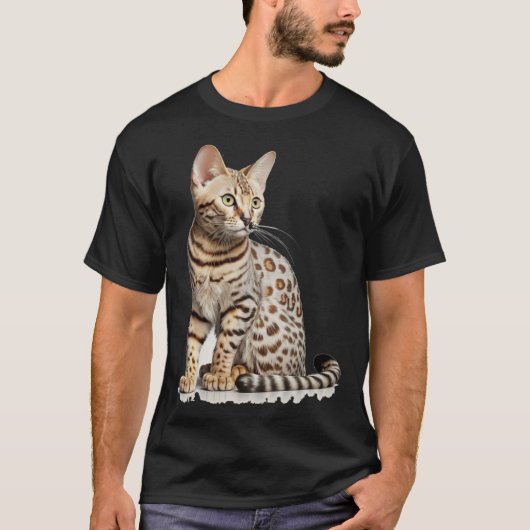 Cute Bengal Cat with classic T-Shirt (Vorderseite)