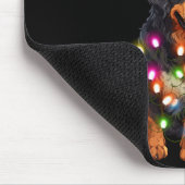 Cute Bernese Mountain Christmas Lights Xmas Dog Lo Mousepad (Ecke)