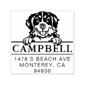 Cute Bernese Mountain Dog Custom Dog Address Permastempel (Design)