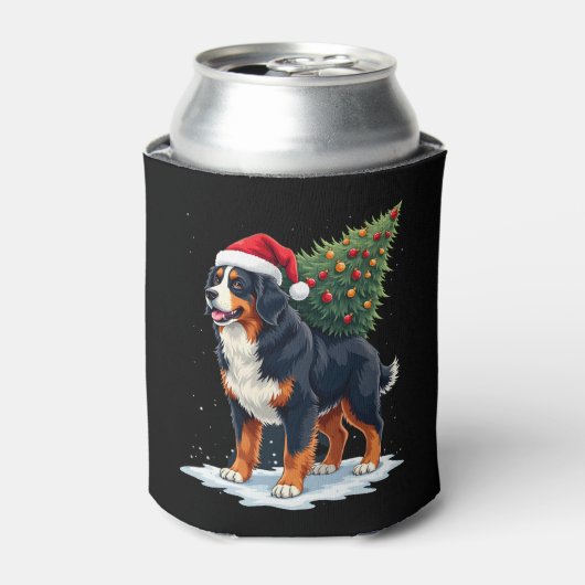 Cute Bernese Mountain Dog in a Christmas Tree for Dosenkühler (Kanne Vorderseite)