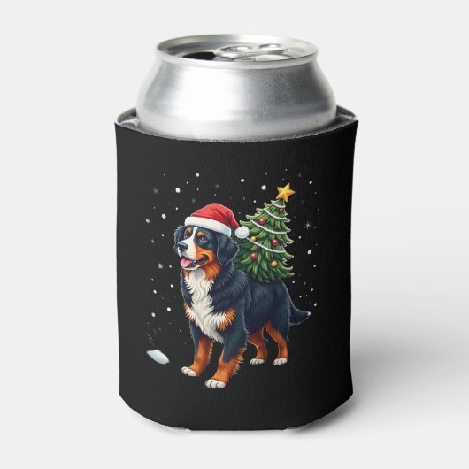 Cute Bernese Mountain Dog in a Christmas Tree for Dosenkühler (Kanne Vorderseite)