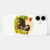 Cute Bernese Mountain Dog with Sunflower & Butterf Case-Mate iPhone Hülle (Rückseite (Horizontal))
