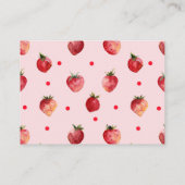 Cute Berry Strawberry Baby Shower Book Request Begleitkarte (Rückseite)