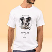 Cute Best Dog Dad Photo Men's T-Shirt