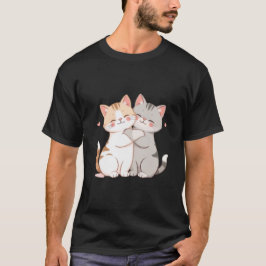 Cute Best Friend Kittens Hugging Love Art ✨🐾💕 T-Shirt