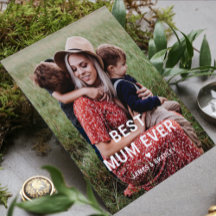 Cute BEST MUM EVER Heart Mother's Day Photo