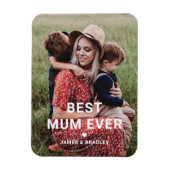 Cute BEST MUM EVER Heart Mother's Day Photo Magnet (Vertikal)