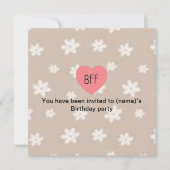 Cute BFF-Geburtstag  Einladung (Vorderseite)