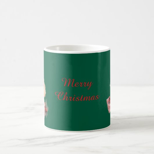 Cute Bichon Frise at Christmas Kaffeetasse (Mittel)