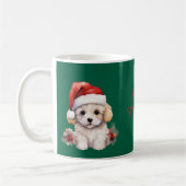 Cute Bichon Frise at Christmas Kaffeetasse (Links)