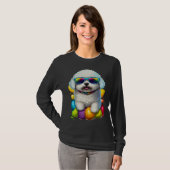 Cute Bichon Frise Easter Eggs Dog Costume Womens M T-Shirt (Vorne ganz)