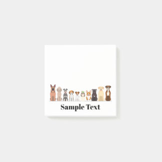 cute big&small dogs design post it post-it klebezettel