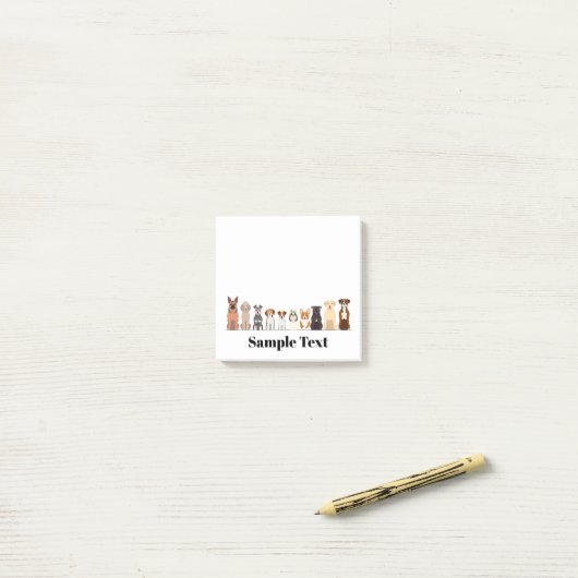 cute big&small dogs design post it post-it klebezettel (Auf Schreibtisch)