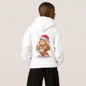Cute Bigfoot Christmas Cartoon – Funny Festive Hoodie (Schwarz voll)