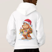 Cute Bigfoot Christmas Cartoon – Funny Festive Hoodie (Rückseite)