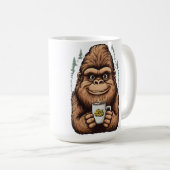 Cute Bigfoot Drinking Coffee  Funny Sasquatch  Kaffeetasse (VorderseiteRechts)