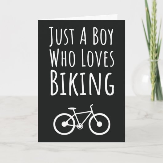 Cute Biking Cards For Baby Boys Kids Cycling Biker Karte (Vorderseite)