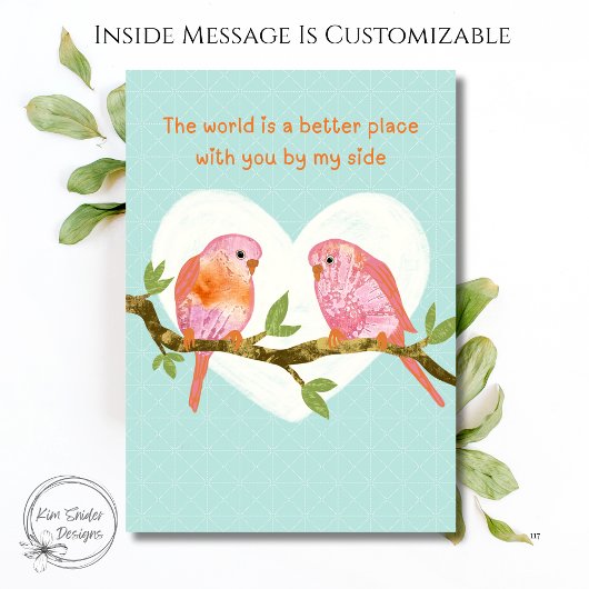 Cute Bird Love Valentine’s Day  Karte