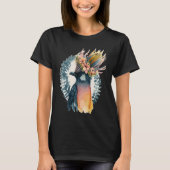 Cute Bird Of Paradise Bird Flower Crown Pet Birds  T-Shirt (Vorderseite)