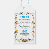 Cute Birds 1st Birthday – Fun Kids Party Geschenkanhänger (Vorderseite)