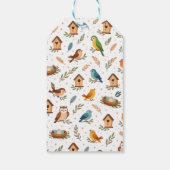 Cute Birds 1st Birthday – Fun Kids Party Geschenkanhänger (Rückseite)