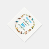 Cute Birds 1st Birthday Party – Fun Kids  Serviette (Ecke)