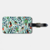 Cute Birds seamless pattern Gepäckanhänger (Rückseite horizontal)