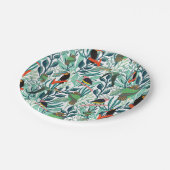 Cute Birds seamless pattern Pappteller (Schrägansicht)