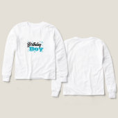 Cute Birthday Boy Graphic Long Sleeve T-Shirt for  (Design Vorderseite & Rückseite)