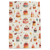 Cute Birthday Cakes Gift Bag Mittlere Geschenktüte (Vorderseite)