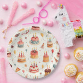 Cute Birthday Cakes Plates Pappteller (Party)