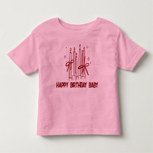 Cute Birthday Candle T-Shirt for Kids (Vorderseite)