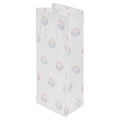 Cute Birthday Cupcake with Candle Geschenktüte Für Weinflaschen (Rückseite Schrägansicht)