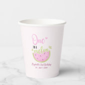 Cute Birthday watermelon Girl one in a melon Pappbecher (Vorderseite)
