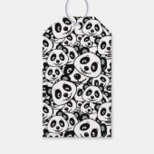 Cute Black and White Modern Panda Bear Pattern Geschenkanhänger (Vorderseite)